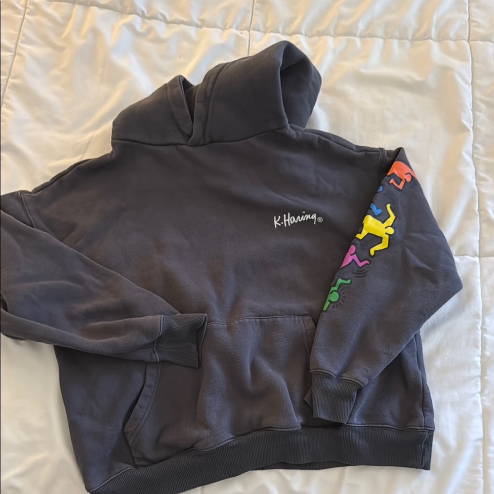 K. Haring Hoodie with Colorful Figures